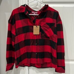 Cropped Flannel, size small!
